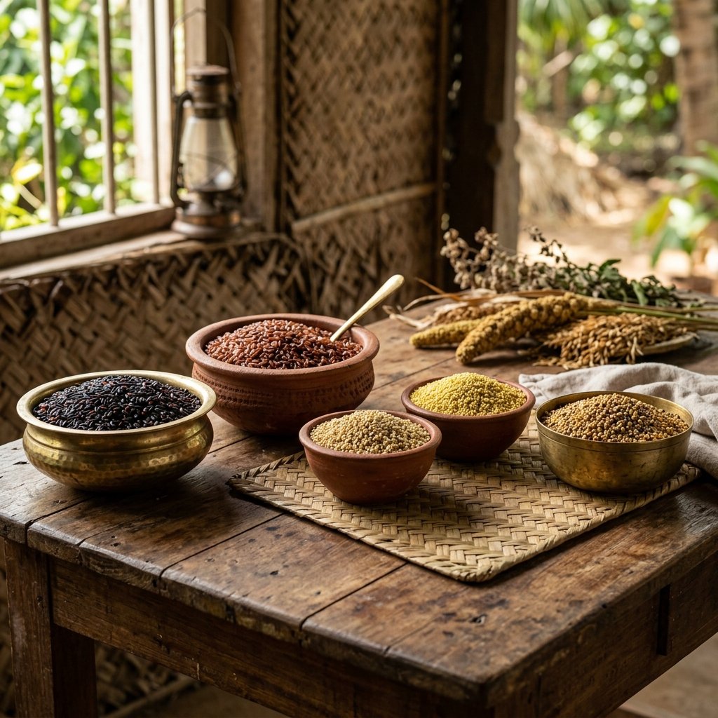 Organic South Indian Grains & Rice Harvest